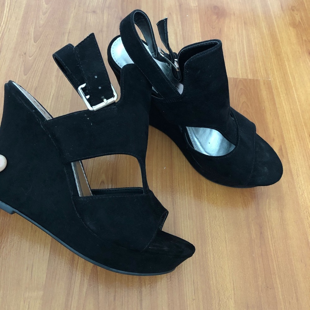 Wedge Black Heels
